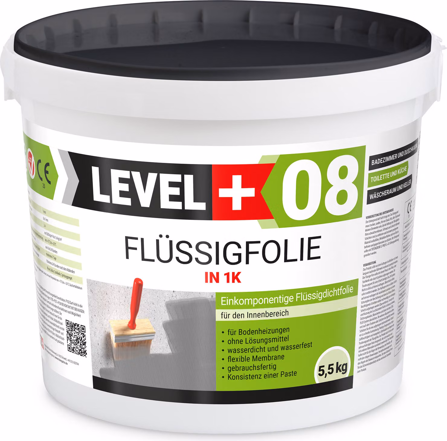 Film sigillante liquido 5,5 kg Bagno Doccia Cucina Impermeabilizzazione interna LEVEL+ RM08