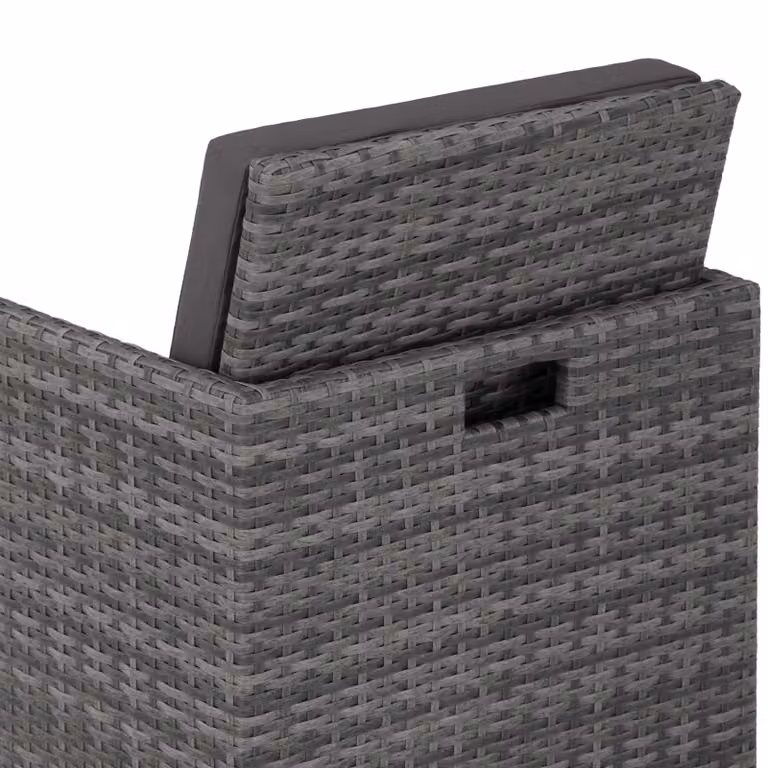 Set da giardino moderno TecTake in polyrattan e metallo Manhattan, grigio e beige