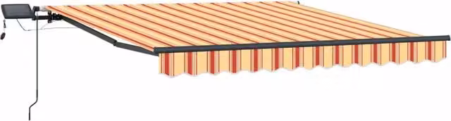 Tenda da Sole | Tenda Retrattile giallo e arancione 350 x 250 cm Tessuto