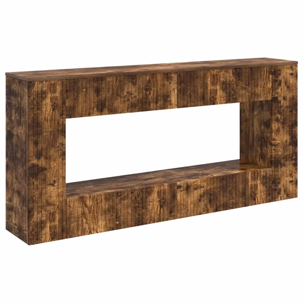 Tavolo consolle moderno vidaXL in legno color quercia marrone L 155 x P 29 x H 74 cm – 2