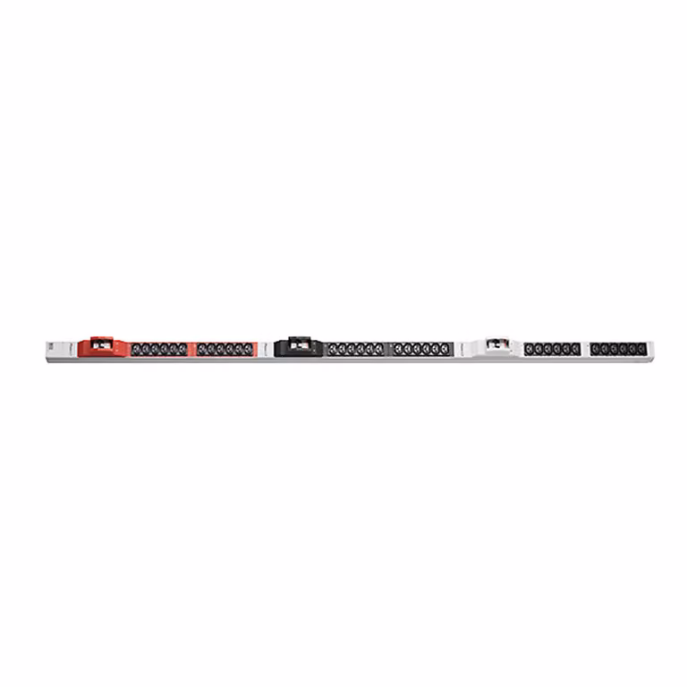 BACHMANN IT PDU ALU 1U 36x C13 6x interruttori miniaturizzati CEE 3x32A rosso