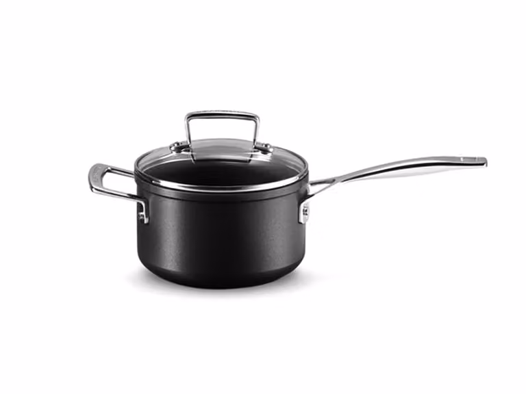 Casseruola con maniglia e coperchio vetro in alluminio antiaderente 18 cm