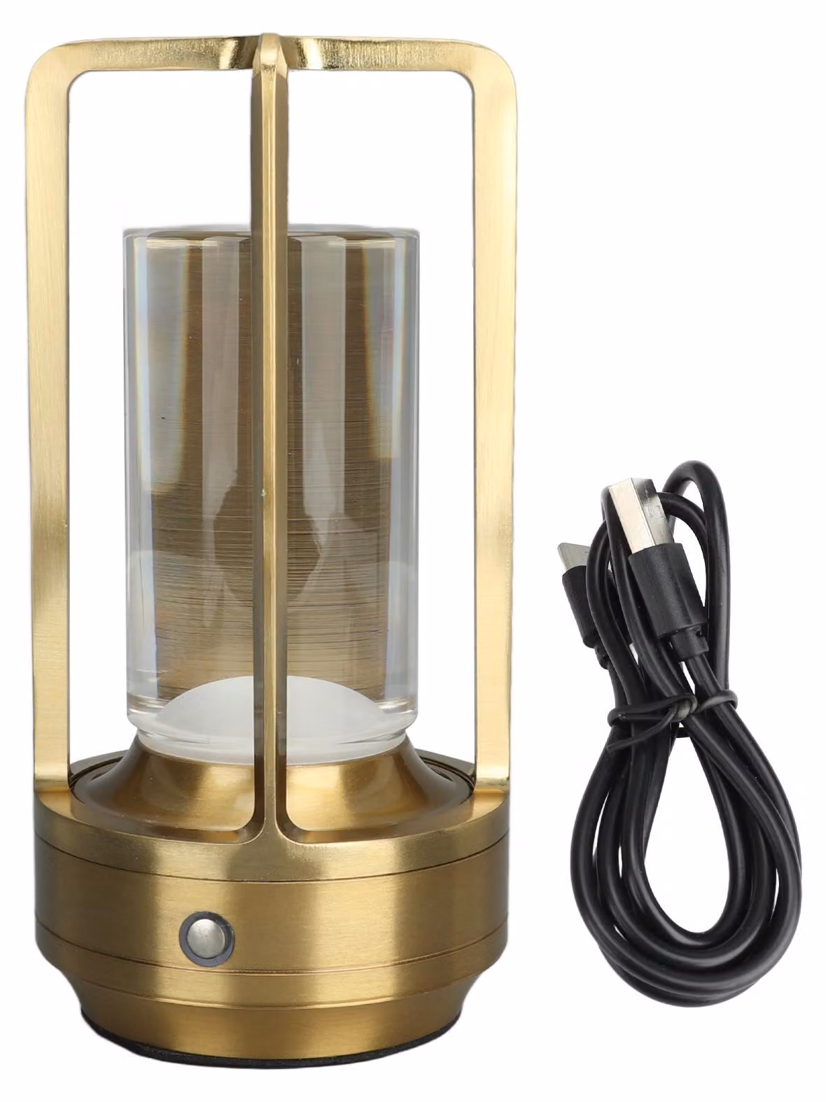Lampada da tavolo senza fili, 3 colori, dimmeraggio continuo, LED, ricaricabile, lampada da comodino touch, lampada da tavolo, color oro