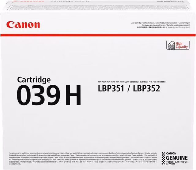 Canon cartuccia Cartuccia 039 H nero