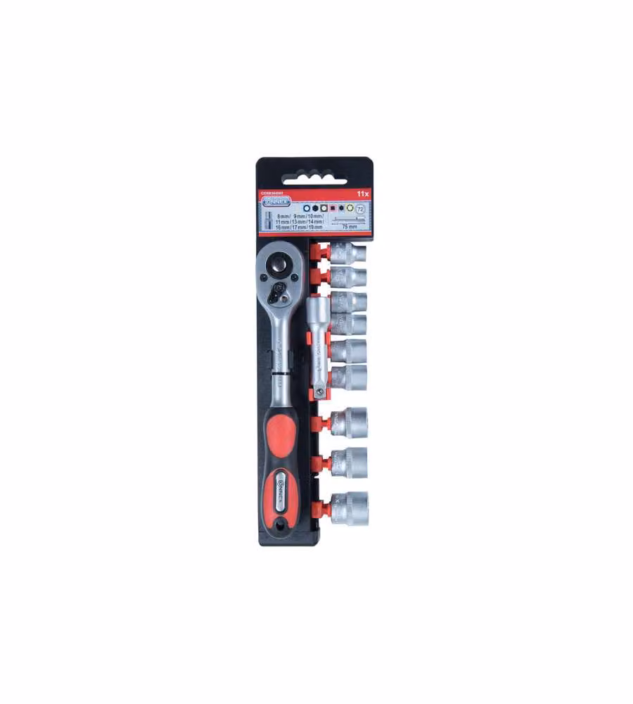 Set bussole + cricchetto 11 pz