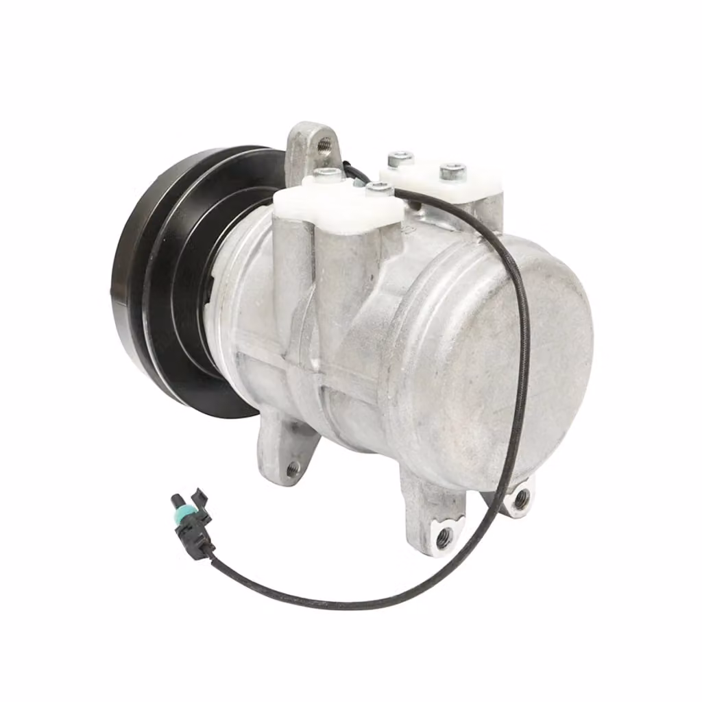 Compressore aria condizionata John Deere colore argento codici OEM AR99850, SE501460, SE503049, SE503051, TY6626, TY6766 – 2