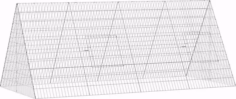 Gabbia per Conigli Argento 215 x 100 x 85 cm Acciaio zincato