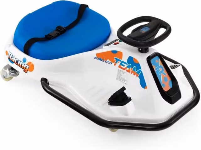 Go-kart elettrico per bambini con design moderno e funzione drift, colore blu, L 90 cm x P 56 cm x H 40 cm – 1