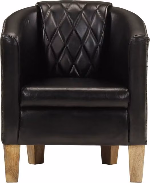 Poltrona Cabriolet Nera in Vera Pelle 359639
