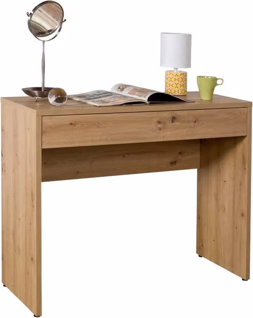 Scrivania con cassetto Linea Espresso Composad colore rovere artisan L 100 x P 40,5 x H 81,4 cm