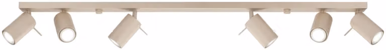 Plafoniera RING 6L color taupe, 6xGU10, 10 W, finitura metallica, 16x6x118 cm, Sollux Lighting