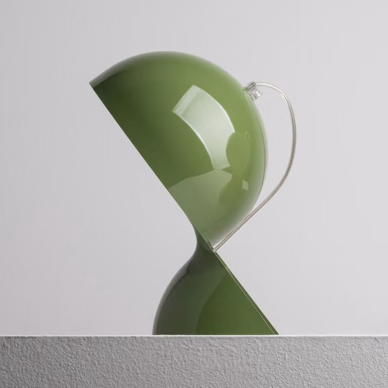 Artemide Lampada da tavolo Dalù, Verde, Soggiorno / Sala da pranzo, Plastica, Design, Lampada da tavolo