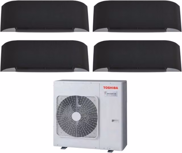 Climatizzatore Condizionatore Toshiba Quadri Split Inverter serie HAORI Grigio Scuro con Wi-Fi Integrato RAS-4M27U2AVG-E R-32 – 1