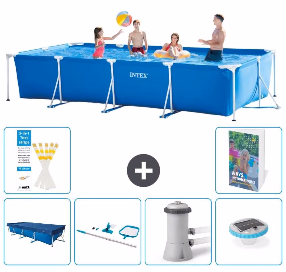 Piscina fuori terra rettangolare - 450x220x84 cm - Struttura in 5 parti, modello S73