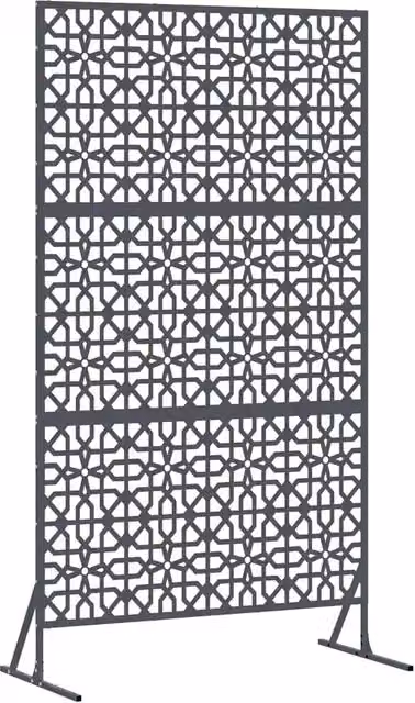 Paravento Schermo per Privacy in Acciaio Antracite L: 100 cm, P: 50 cm, H: 180 cm CFW9074656