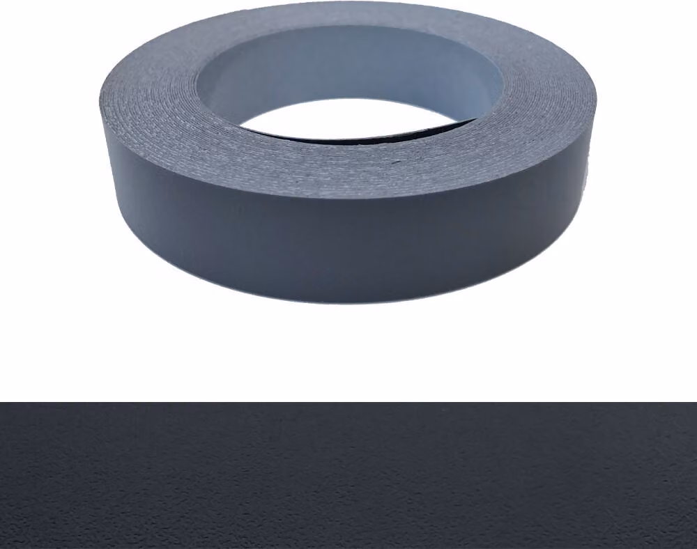 Bordo autoadesivo 19mm x 10m senza stiratura in decoro antracite perlato