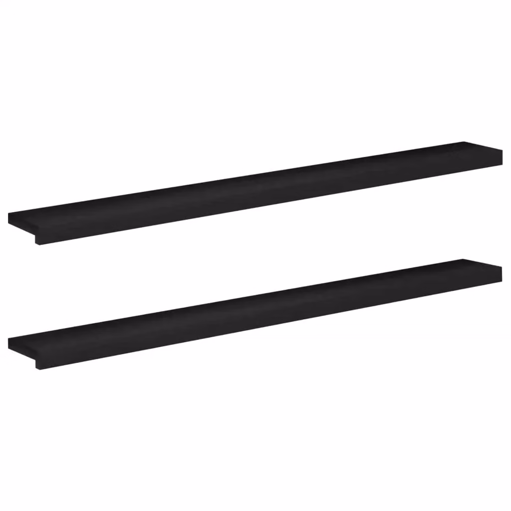 Set di 2 soglie per finestre in legno vidaXL colore nero L 160 cm x P 20 cm x H 2 cm – 2