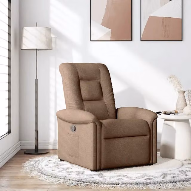 Divano Sedia-Poltrona Reclinabile in Tessuto Marrone 959520