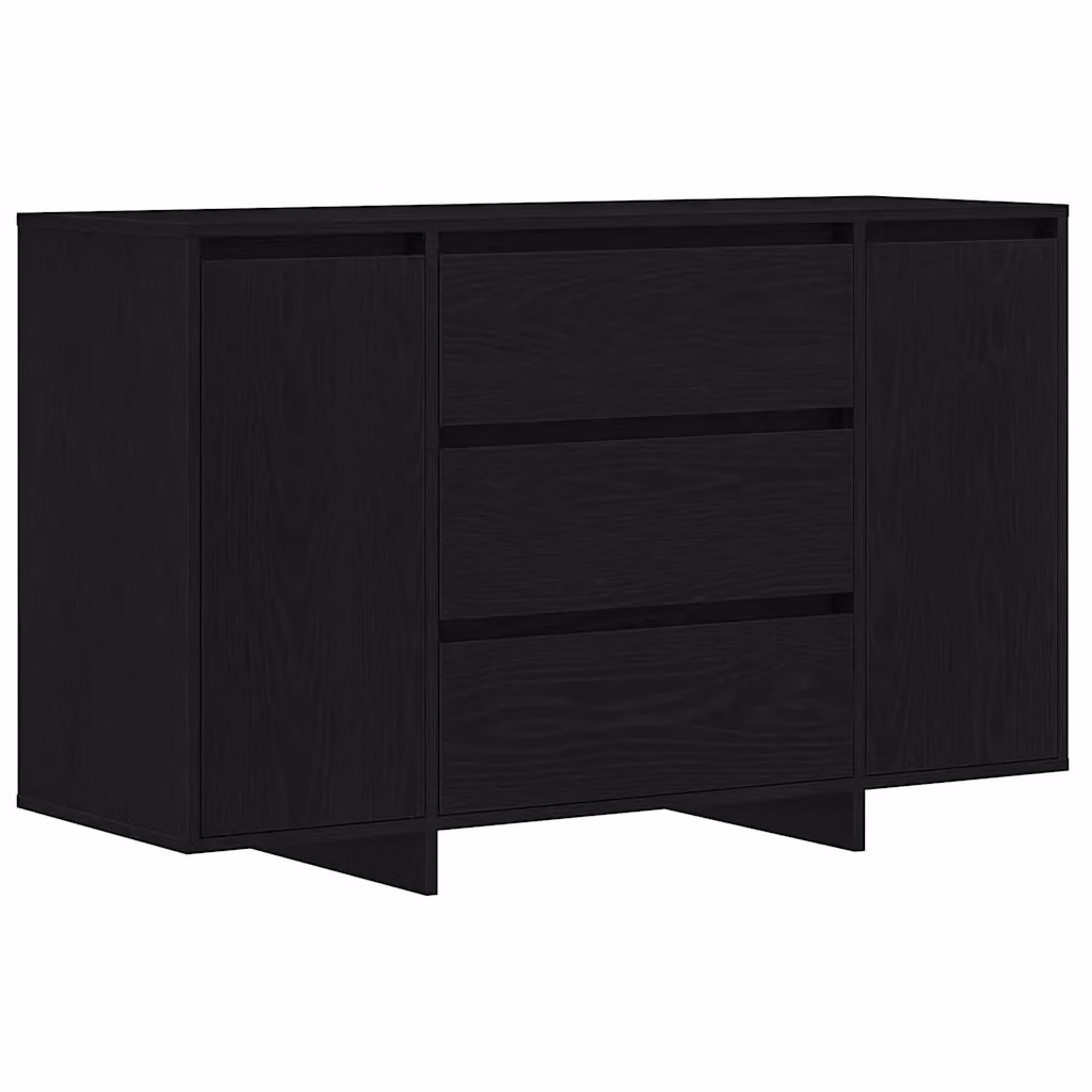 Credenza Buffet Armadio da Cucina Moderna vidaXL in Legno Nero L: 120 cm, P: 41 cm, H: 75 cm – 2