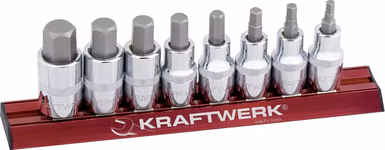 KRAFTWERK KRA 326099 Set di bussole MAGALU, set di chiavi esagonali, 1/2", 8 pezzi.