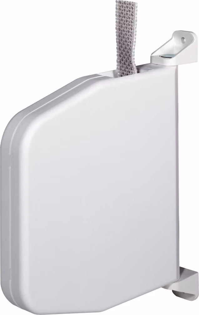 Mini avvolgitore girevole con cerniera bianca e cinghia da 5 m (grigio)