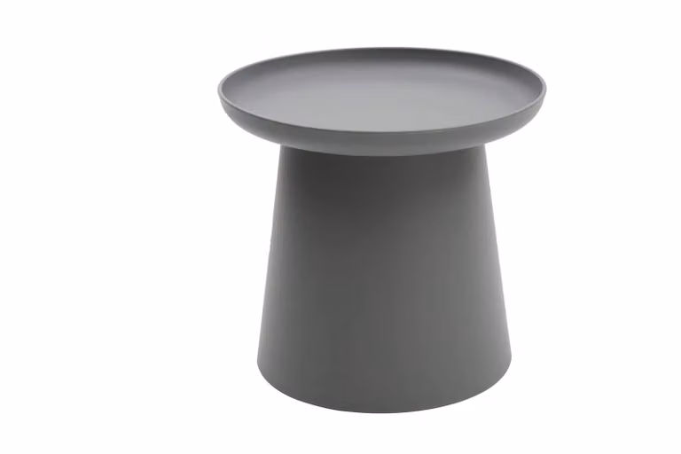 Tavolino IBIZA in polipropilene grigio 50×46 cm