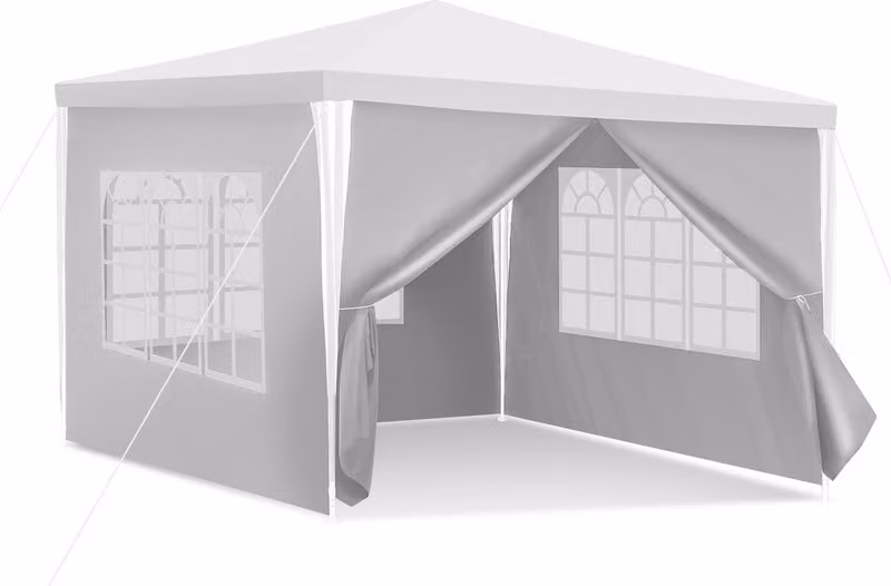 Gazebo Jopassy Tenda per feste robusta - tenda per eventi di alta qualità e stabilità per il vostro giardino Bianco 3x3m