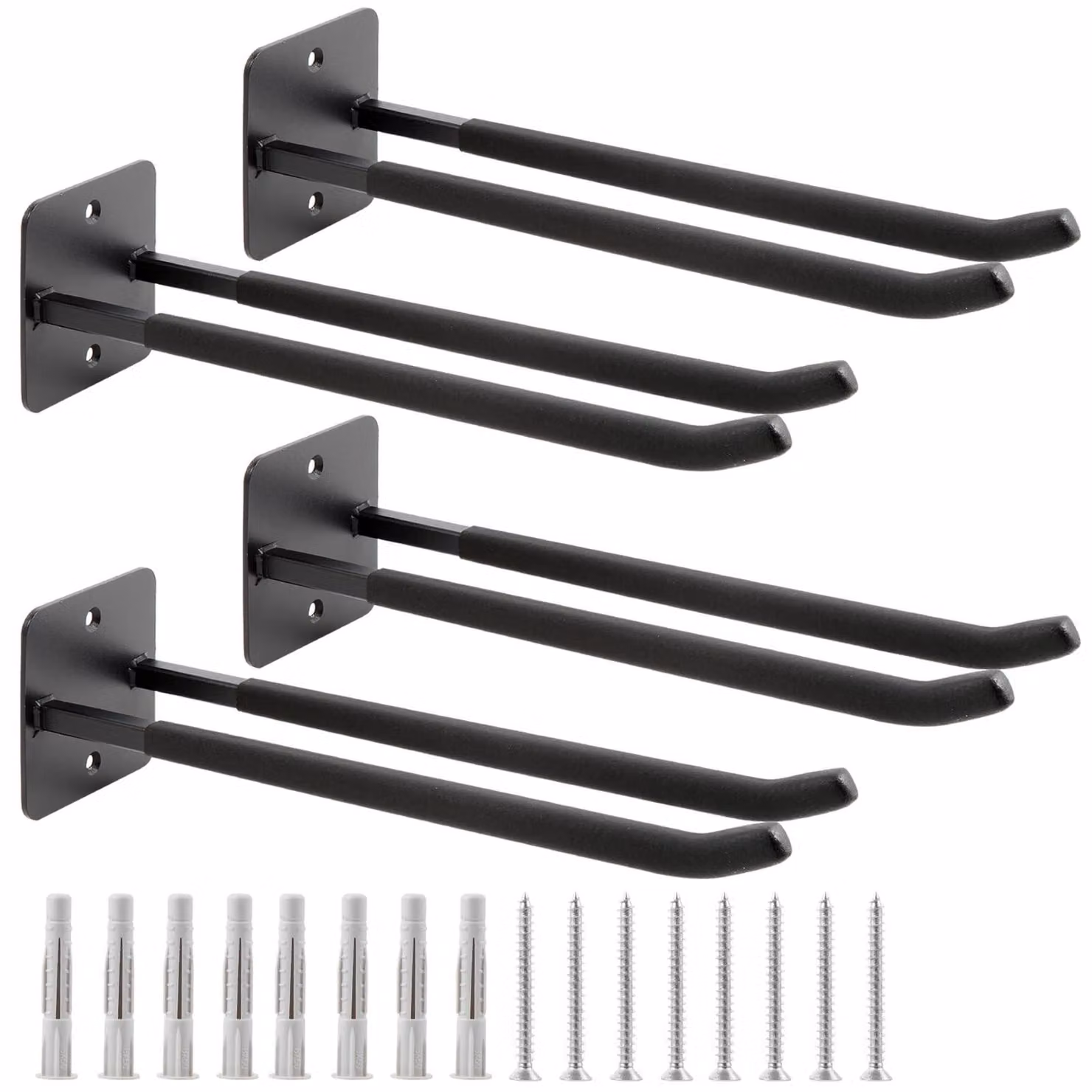 Omgoods - Set di ganci per garage - 14 pollici, appendiabiti robusto per l'organizzazione degli utensili