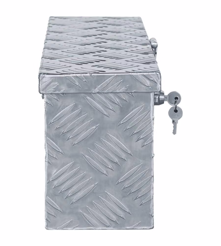 Cassetta in alluminio vidaXL colore argento L: 48,5 cm, P: 14 cm, H: 20 cm – 2