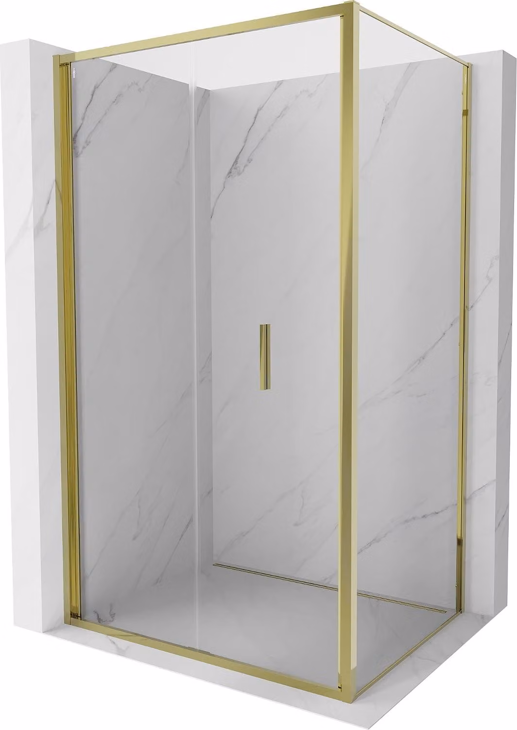 Mexen Exo cabina doccia pieghevole 80 x 95 cm, trasparente, oro - 816-080-095-50-00