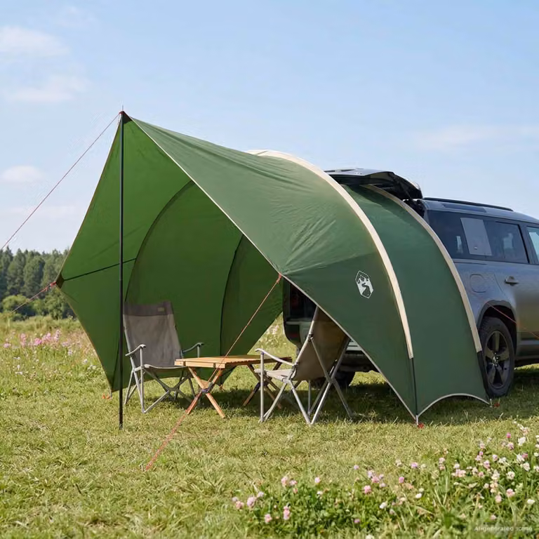 vidaXL Tenda da coda impermeabile Verde L: 405 cm, P: 280 cm, H: 220 cm