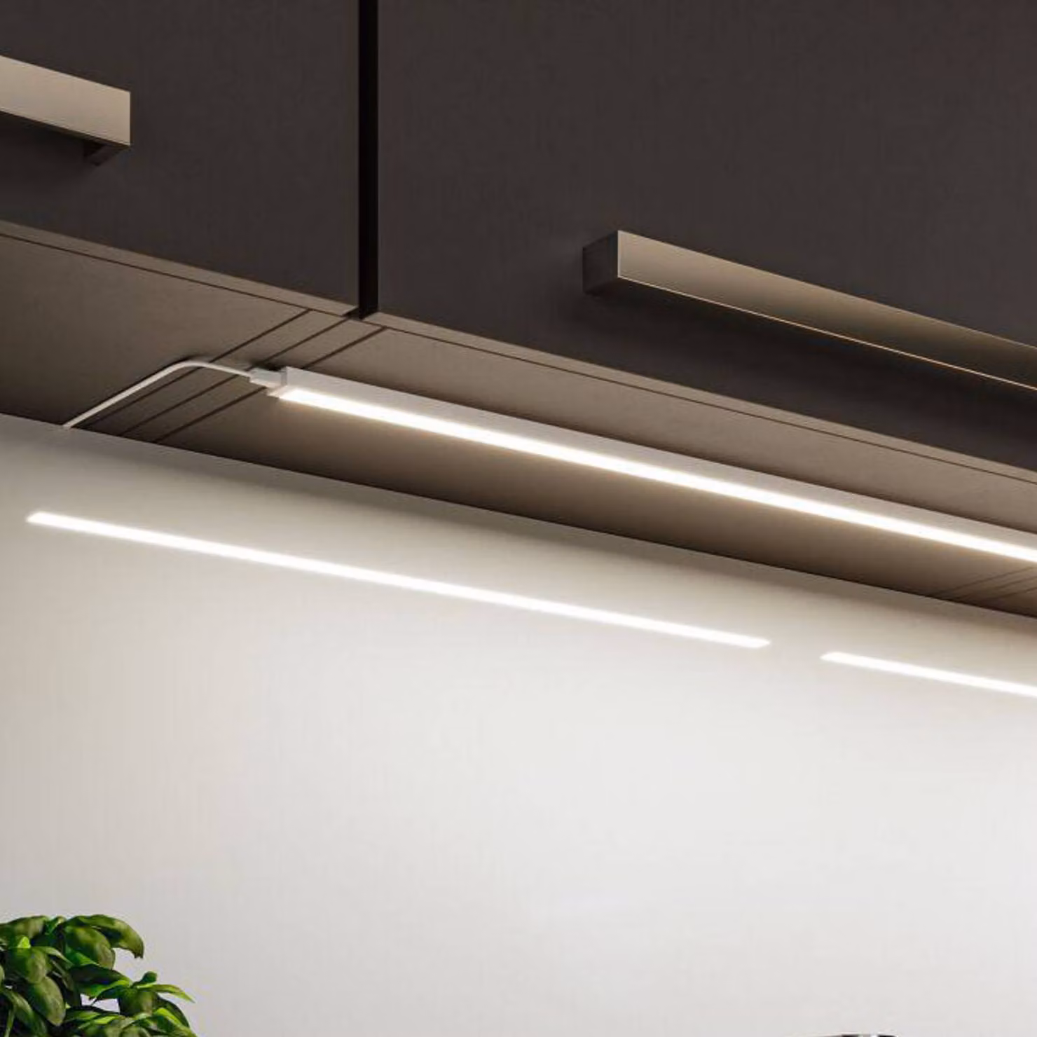 Paulmann lampada per mobili Inline set iniziale da 2 pezzi bianco 35 cm 830 Inline, dimmerabile, Bianco / Opale, Cucina, Alluminio, Lampade per mobili