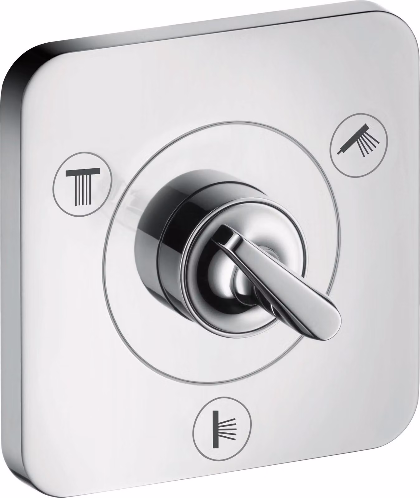 hansgrohe Corps de base pour robinet d'arrêt et de commutation encastré Trio 12 x12, 36770180, 36770180