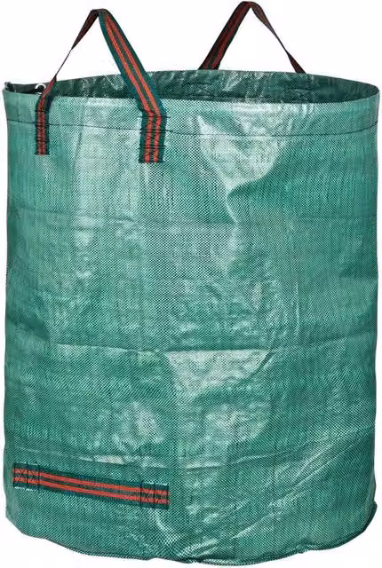 Set di 6 sacchi da giardino GardenMate da 300L in polipropilene verde con doppio fondello per la raccolta di foglie e rifiuti verdi