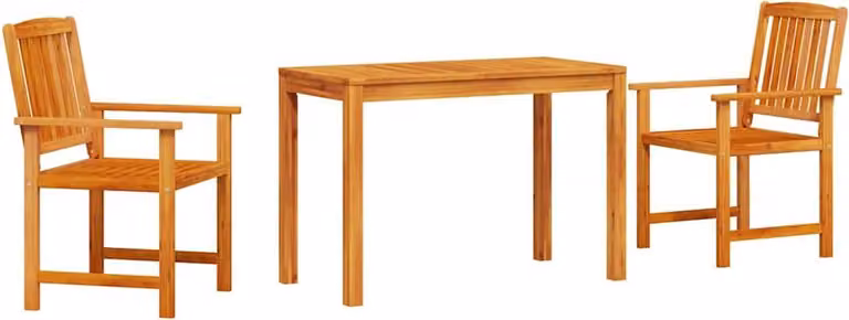 Set da Pranzo per Giardino 3 pcs Marrone