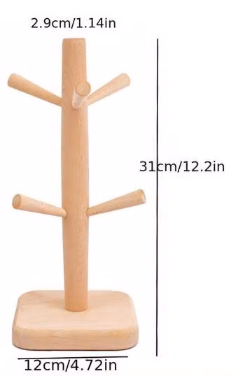 Scaffale da parete, scaffale in legno, scaffale per tazze da caffè, scaffale da cucina, ganci, per la casa