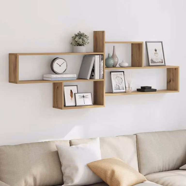 Mensola a parete vidaXL in stile moderno, colore rovere marrone, L: 167,5 cm, H: 68 cm, P: 18 cm