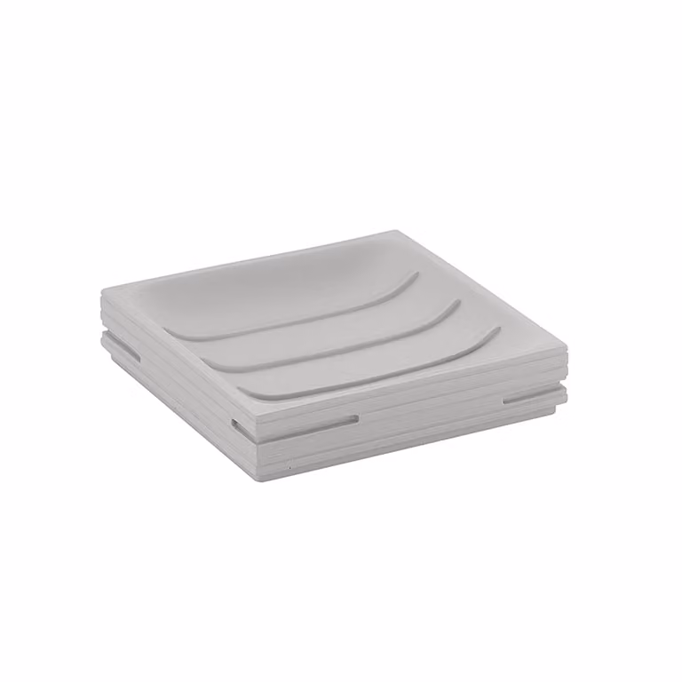 Portasapone d'appoggio in resina QU11 Gedy serie QUADROTTO Grigio