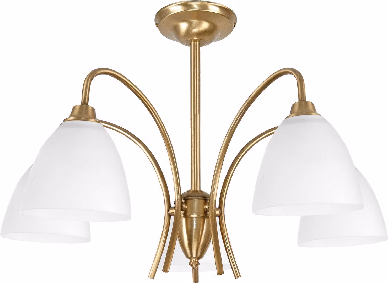 Lampada da soffitto tradizionale con finitura patinata e paralumi bianchi LISA 14-660