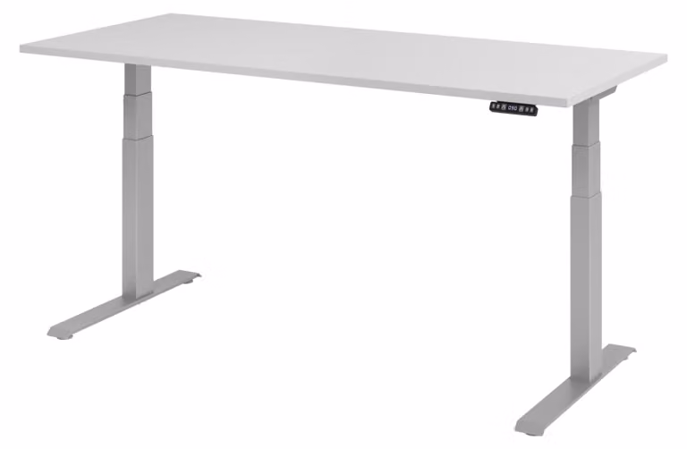 Scrivania elettrica bümö XDKB - Struttura: argento, decorazione: grigio, dimensioni: 180 x 80 cm