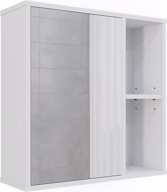 Mobile a specchio per il bagno Vicco Leano Bianco 60 x 60 cm, Model 52122