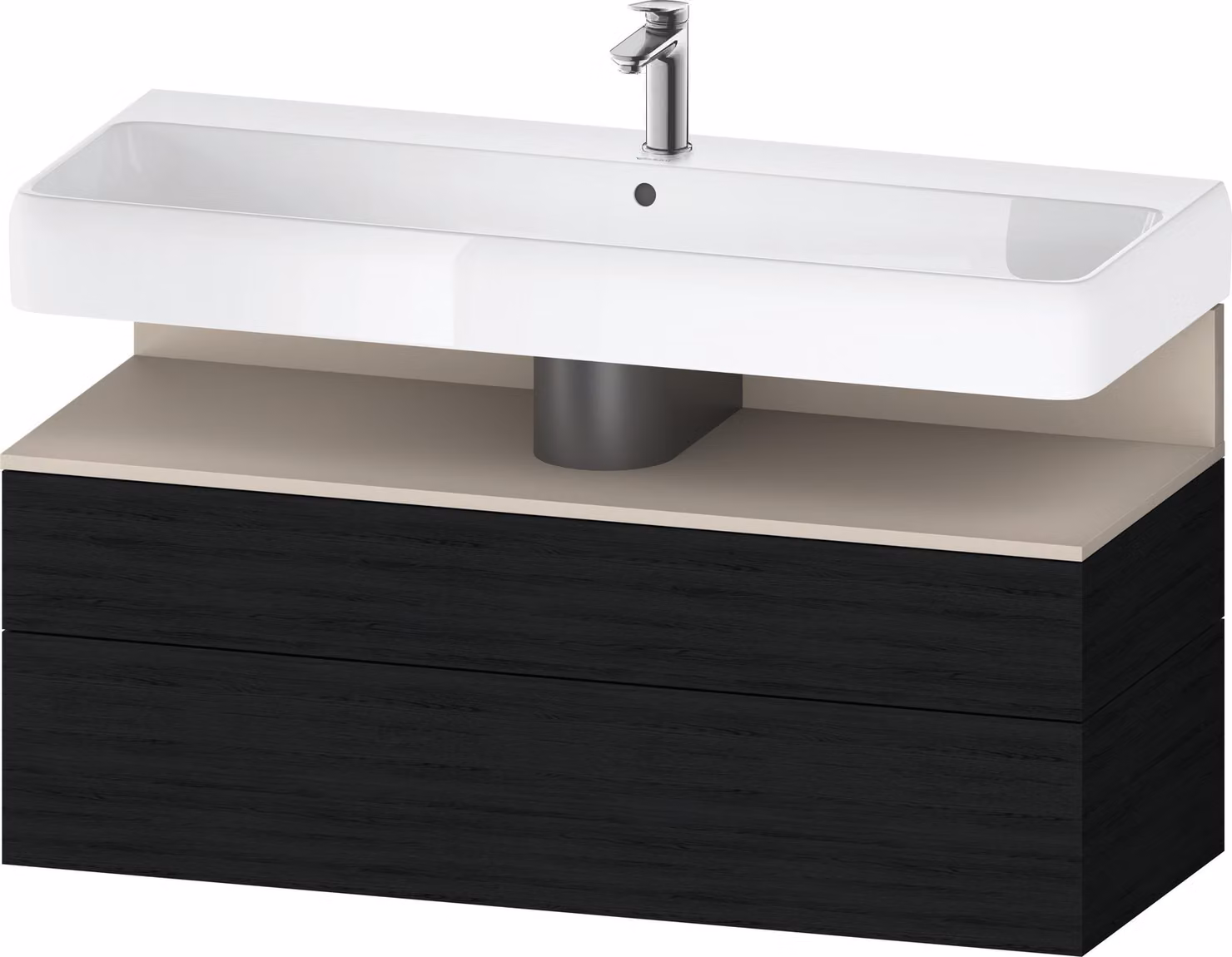 Duravit Collection One Meuble sous-lavabo, 1 tiroir et 1 tiroir, 1190x470x590mm, en niche Taupe Supermatt, QA4396083160010, QA4396083160010