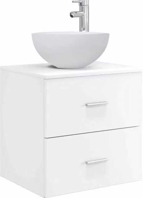 Mobiletto con Lavabo | Armadio Lavabo a Parete Bianco 49,5 x 35 x 63 cm