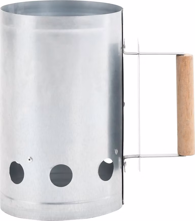 Ciminiera per Barbecue Starter a Carbone in Acciaio Zincato