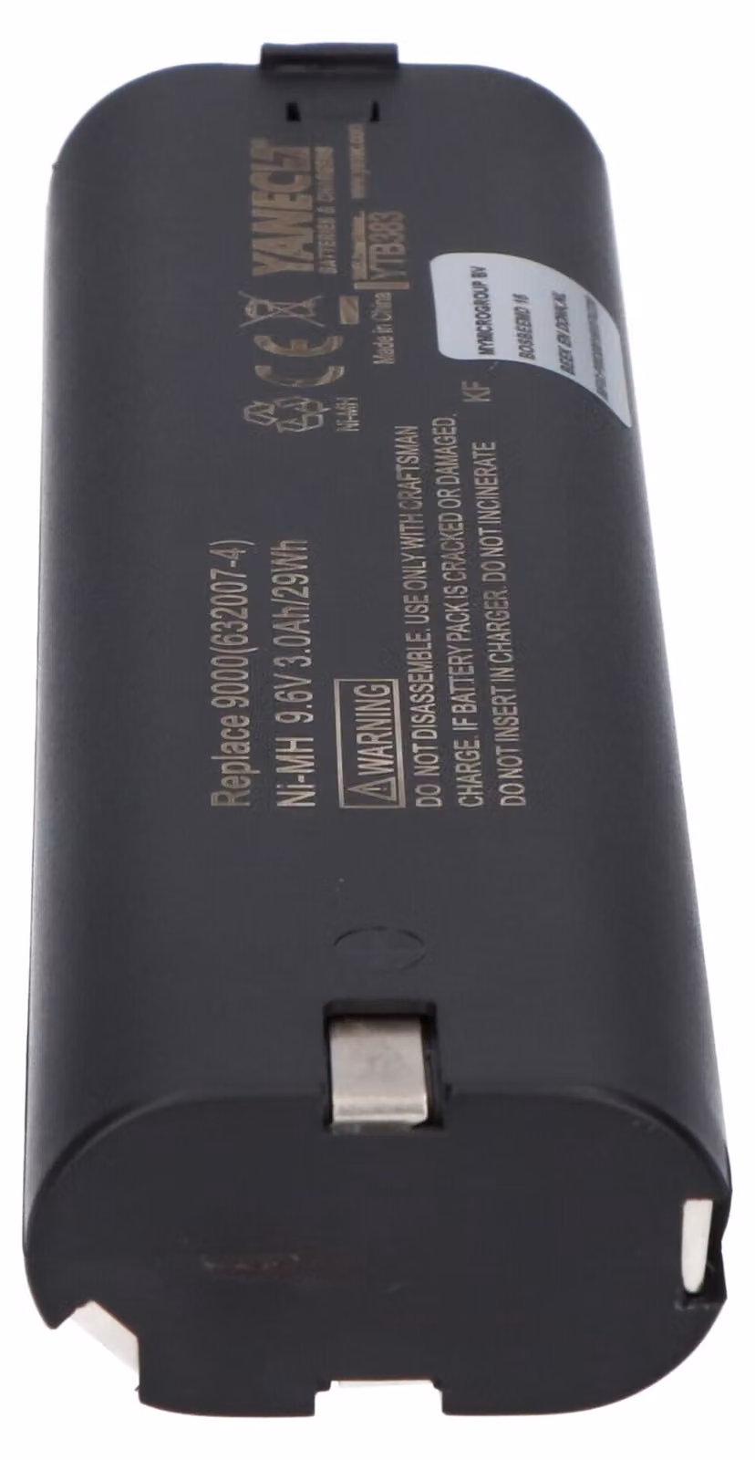 Batteria ricaricabile Yanec da 9,6V e 3Ah, tecnologia Ni-MH, compatibile con utensili Makita