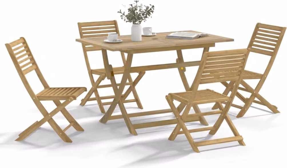 Maison Exclusive - Set da pranzo da giardino in legno massello di acacia, 5 pezzi