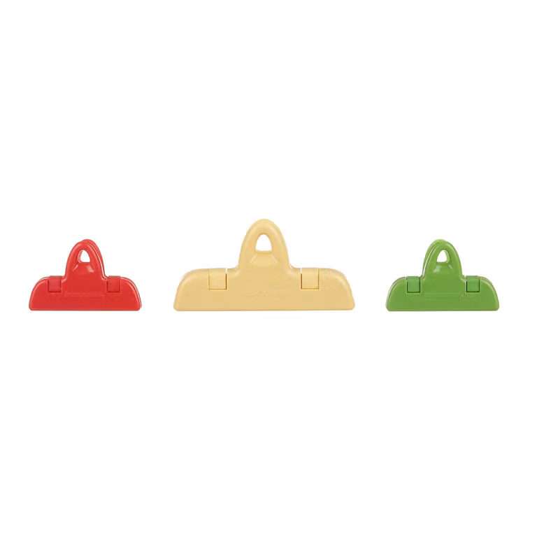 Set di 3 clip chiudisacchetti Tescoma multicolore in plastica lavabili in lavastoviglie