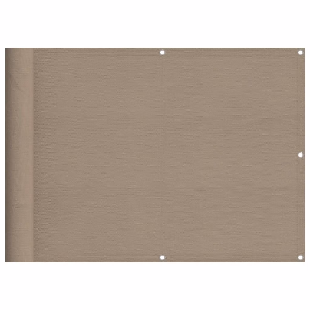 Paravento da Balcone Tortora 75x800 cm 100% Poliestere Oxford