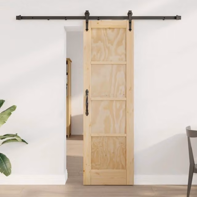 Porta scorrevole ORKDAL vidaXL in legno massello di pino, L: 61 cm, H: 198,5 cm