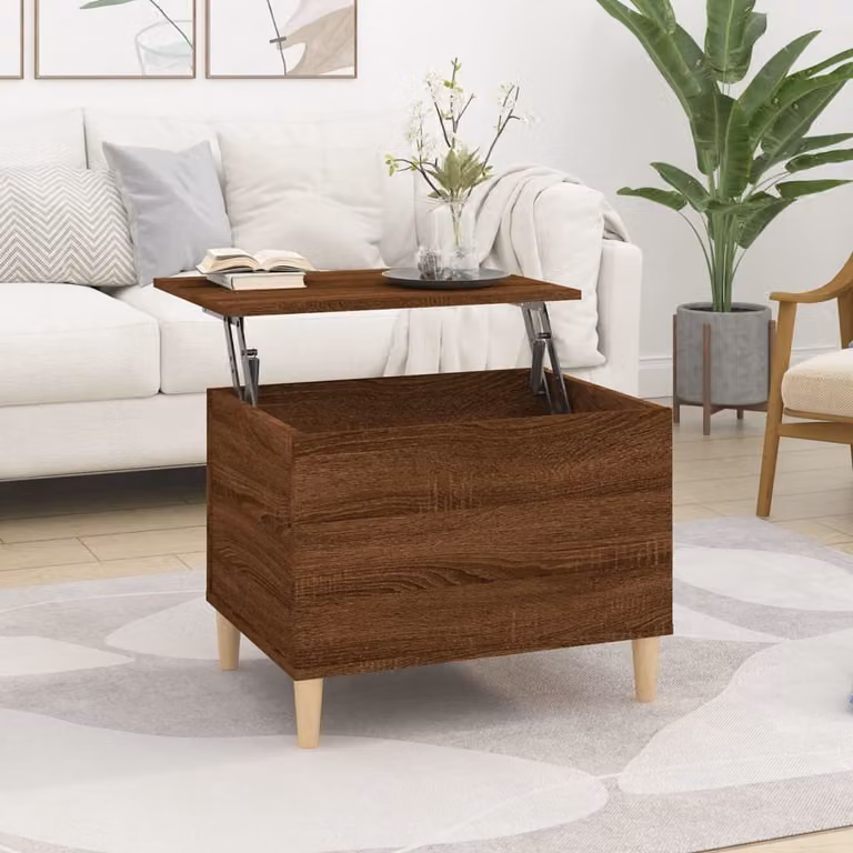 Maison Exclusive - Tavolino marrone effetto rovere 60x44,5x45 cm Materiale ligneo